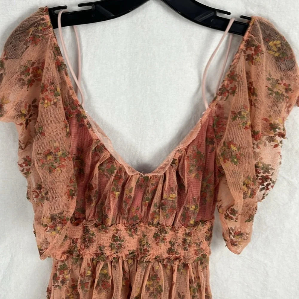 Free People xs mesh baby doll cottagecore - Picture 2 of 6